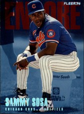1996 Fleer Update Tiffany Chicago Cubs Baseball Card #U242 Sammy Sosa ENC