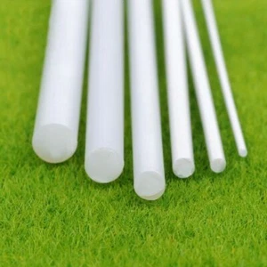 10pcs ABS Round Plastic Rod White Stick 2/3/4/5/6mm x 250mm For Art Craft DIY - Picture 1 of 6