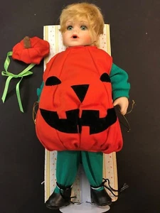 Connoisseur Collection by Seymour Mann Porcelain Doll 13" Some Pumpkins - Picture 1 of 4