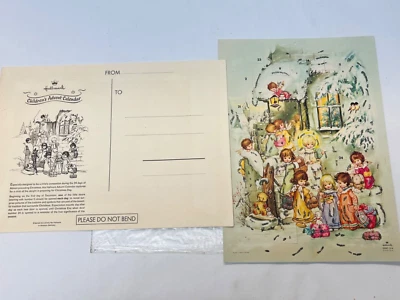 Vintage Paper Advent Christmas Calendar Western Germany Hallmark Decor BIN H2 - Image 1 of 4