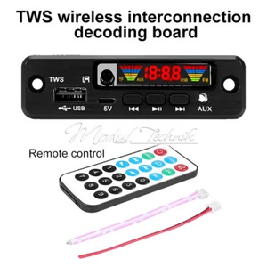 Placa decodificadora TWS Bluetooth 5.0 MP3 DC3.7-5V radio FM reproductor de MP3 audio sin pérdida - Imagen 1 de 12