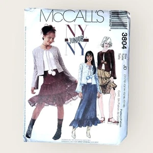 Cárdigan Top Falda Vintage McCalls Costura Patrón 3804 Juniors Talla 11/12-17/18 - Imagen 1 de 2