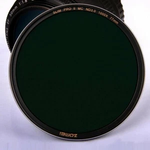 ZOMEI Ultra Slim Multicoating Glass Filter ND1000 Sliver Plated 49-82mm Filter - Picture 1 of 20