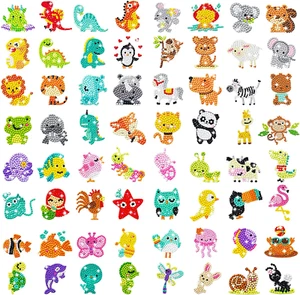 Diamond Art Kits for Kids, 64 Pcs Diamond Art Stickers Crafts for Kids Ages 4-6- - Picture 1 of 12