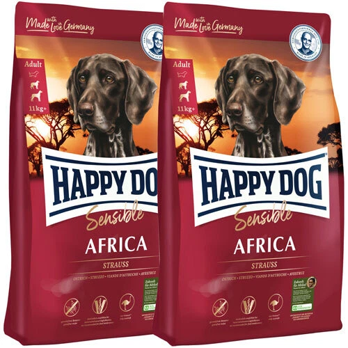 Happy Dog Supreme Sensible Africa getreidefreie Rezeptur Sparpaket | 2 x 12,5 kg