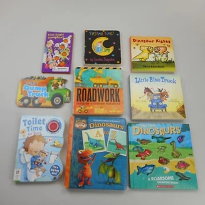 Kinderbrett Buch Lot Dinosaurier, Fahrzeuge, Töpfchenzeit, Reime, Schlafenszeit Konvolut - Bild 1 von 7