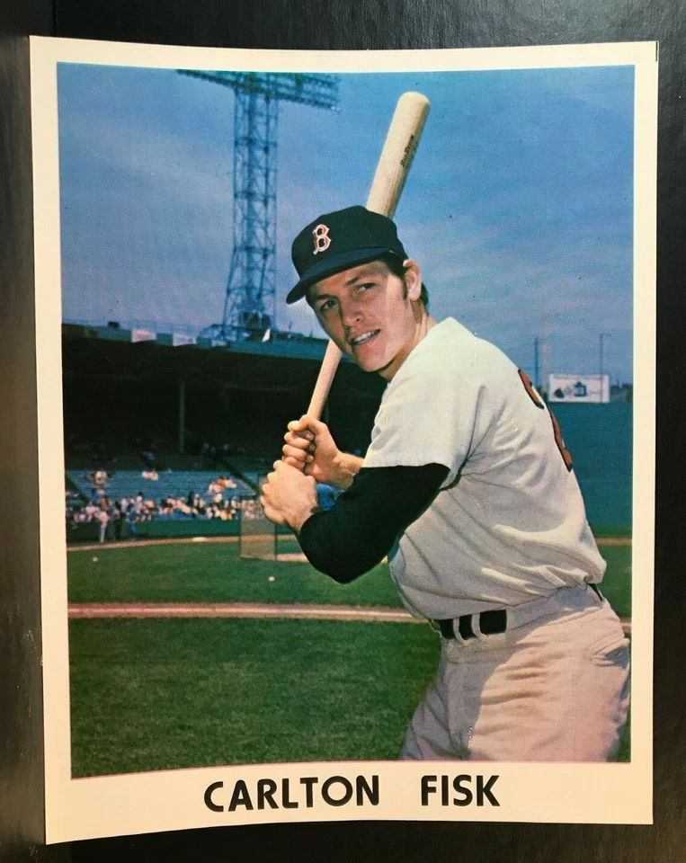 1970'S CARLTON FISK BOSTON RED SOX MLB BASEBALL TEAM ISSUED 7X9 PHOTO PRINT HOF - Image 1 of 1