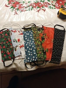 Soft triple layer cotton face mask, Christmas themed fashionable washable. - Picture 1 of 3