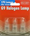 Halogen Capsule Lamps G9 18w 140v Red Grey 170 Lumen Pack of 3