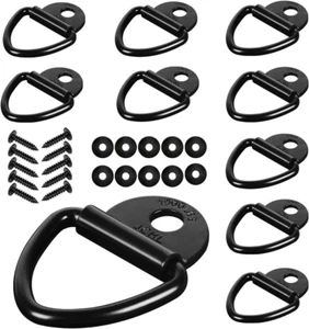 Cargo Tie-Down Anchors V-Ring 2" Diameter Steel V-Ring Bolt On Trailer 10 Pcs - Picture 1 of 11