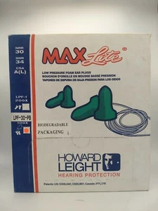 Howard Leight Low Pressure Foam Ear Plugs 100 pair corded LPF-30-PB - Picture 1 of 2