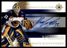 2006-07 Upper Deck Ultimate Collection Signatures Kari Lehtonen Auto Atlanta