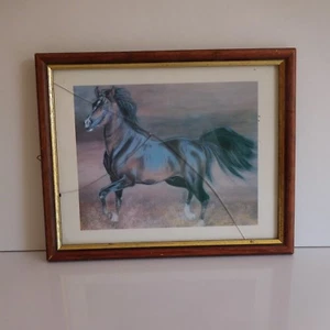 Poster Gemälde Pferd Bertolesi Handgefertigt Handmade Art Déco Xx Pn Frankreich - Bild 1 von 12