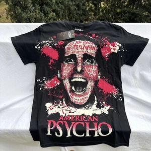 American Psycho Black T-Shirt Men's Size M NWT Christian Bale/Patrick Bateman - Picture 1 of 5
