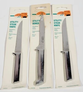 Vintage Bright Idea Utility Steakmesser & Boner #73771 komplett Edelstahl 8"  - Bild 1 von 12