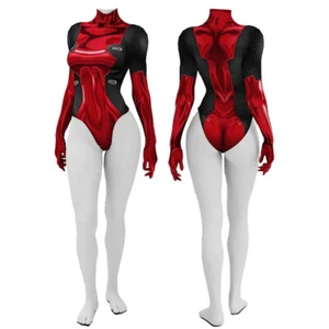 Deadpool Woman One-Piece Suit SUKUMIZU Cosplay Red Swimwear Costume Halloween US - Picture 1 of 7