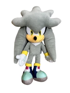 Sonic The Hedgehog 12" Silver Plush Doll Keychain Backpack Clip Coin Bag Sega - Picture 1 of 3