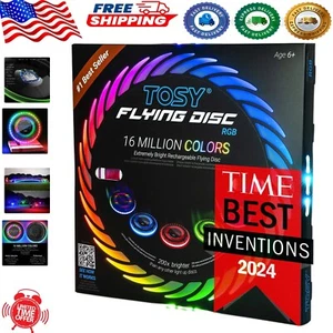 Waterproof LED Flying Disc with 36 Bright Colors - Perfect for Outdoor Fun - Picture 1 of 8