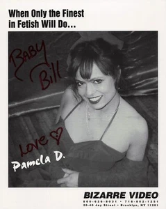 Pamela D Bizarre Video Adult Actress Signed Autographed 8x10 Photo - Picture 1 of 1