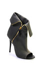 Giuseppe Zanotti Design Womens Canvas Peep Toe Fold Over Boots Gray Size 8US 38E