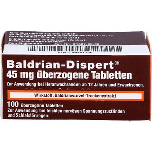 Baldrian-Dispert 45 mg überzogene Tabletten, 100 St. Tabletten 4491756