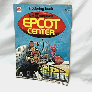 1983 Rare EPCOT CENTER Golden Coloring Book Walt Disney World Couple Used Pages - Picture 1 of 4