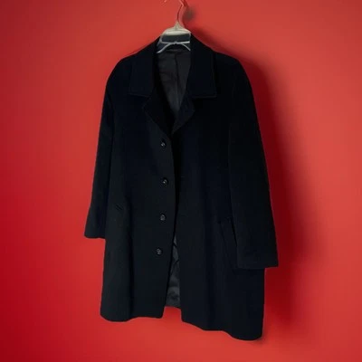 New  100% Cashmere Midnight, Black Men’s  OverCoat John W Nordstrom, 48L - Image 1 of 4