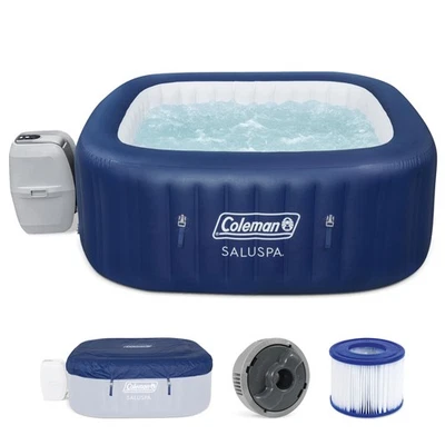 Coleman SaluSpa Atlantis AirJet Inflatable Hot Tub with 140 Soothing Jets, Blue - Image 1 of 4
