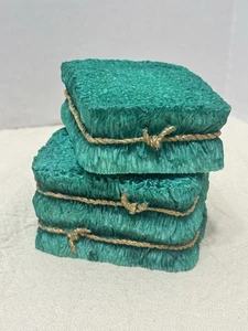 Mary's Moo Moos Irish Green 1 Double 1 Single Strand Hay Bale Cow Display Stands - Picture 1 of 7
