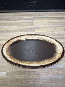 Pfaltzgraff Brown Drip Pottery Platter Mid Century - Picture 1 of 3