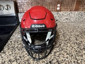 Riddell SpeedFlex Football Helmet Red Black OUT Facemask Adult Large - Picture 1 of 9