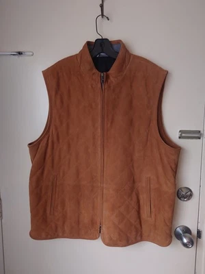 peter millar suede vest brown xxl mens brand new w/tag - Image 1 of 4