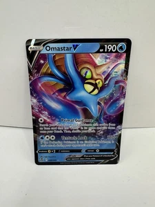 Juego de cartas coleccionables Pokémon Omastar V 035/195 Silver Tempest arte completo ultra raro holograma - Imagen 1 de 2