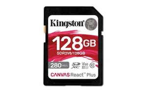 Canvas React Plus V60 SD 128GB SDXC UHS-II 280R/100W U3 V60 for Full HD/4K - Picture 1 of 4