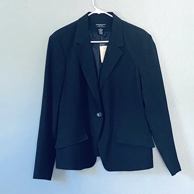 Worthington Works Blazer 18 Black Stretch Separates Career Business NEW - Image 1 of 4