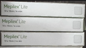 Mepilex Lite Medicazione 4 X4 20 Pezzi 3 Scatole da 5 Nuove - Foto 1 di 1