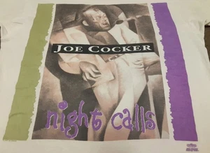 Joe Cocker Night Calls 1992 World Tour Rock Band T-Shirt Ivory WHT Large Vintage - Bild 1 von 21