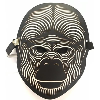 Sound Reactive LED Mask Activated Street Dance Rave EDM Plur Halloween Party - Image 1 of 4