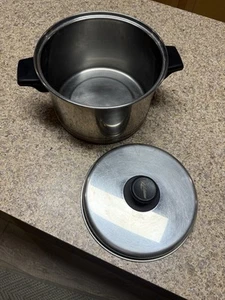 Vtg Lifetime T304 Custom Designed Stainless Steel - 4 QT Quart Stock Pot Pan EUC - Picture 1 of 16