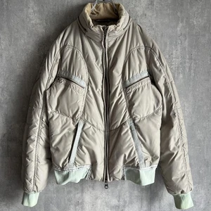Vintage 1990's Marithe Francois Girbaud 2-Way Down Jacket Size L Beige - Picture 1 of 12