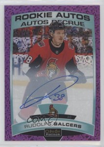 2019-20 O-Pee-Chee Platinum Autos Violet Pixels Rudolfs Balcers Rookie Auto RC