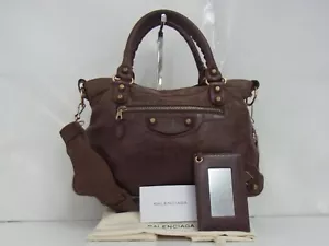 Auth DZ42 Balenciaga The Giant City 2wgy bag handbag with strap from Japan - Picture 1 of 24