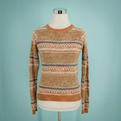 Sparrow Anthropologie Size Small S Stripe Crew Cotton Wool Pullover Sweater - Image 1 of 4