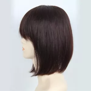 100 % Echt Remy Echthaar Topper Toupee Clip Haarteil Pony Top Perücke für Frauen - Bild 1 von 6