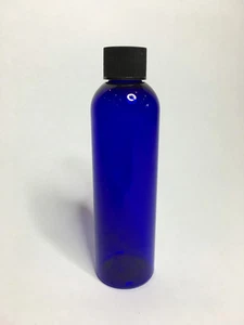 125ml PET Kobaltblau Flaschen mit schwarzen Schraubverschlüssen 24/410 Hals JEDE MENGE - Bild 1 von 1