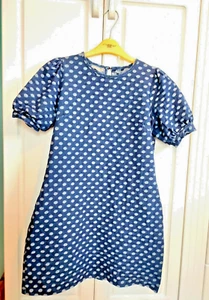 Denim Women's short dotted Dress, Oasis, size UK 10, pre-owned - Picture 1 of 4