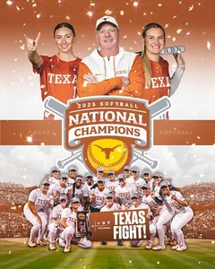 Texas Longhorns 2025 Softball College World Series Champions Poster 11 x 17" - Bild 1 von 1