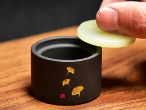 She Tintenstein mit Deckel Tintenlab Kalligraphie Malwerkzeug MiNi Größe Tintenteich - Bild 1 von 6