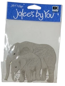 Elephants~Dimensional Scrapbook Sticker Embellishment~Jolee's By You~VTG~New - Picture 1 of 2