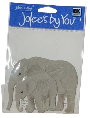 Elephants~Dimensional Scrapbook Sticker Embellishment~Jolee's By You~VTG~New - Image 1 of 2